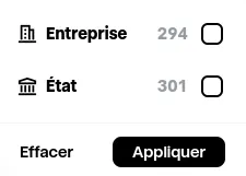 Page de sélection des obligations chez Trade Republic